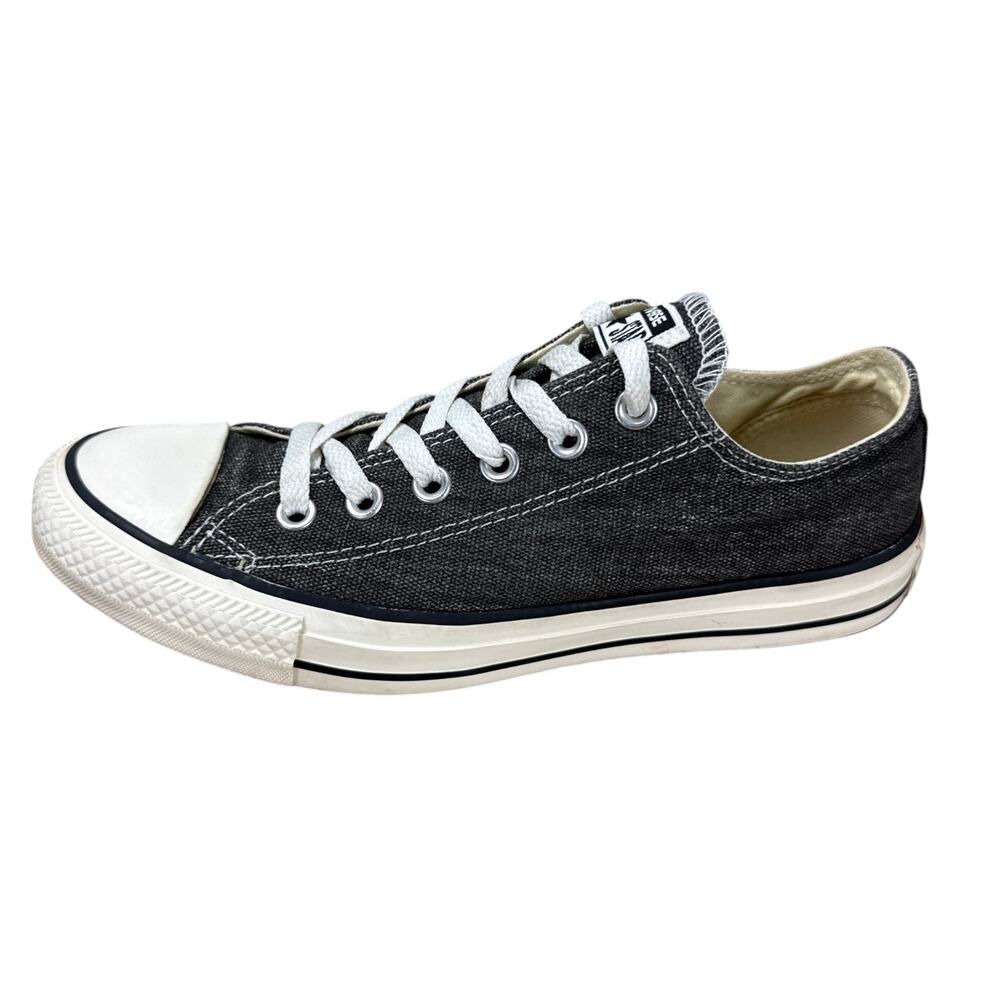 Converse Chuck Taylor All Star Low Black Denim Mens 6 Womens 8 Sneakers Y2K - Picture 2 of 12